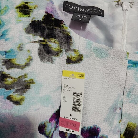 Covington Floral Printed Sleeveless Day Dress Size 6 - Picture 3 of 14